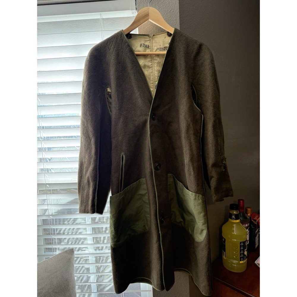 Authentic US Army M-1943 Field Jacket Wool/Cotton Liner, Olive Drab